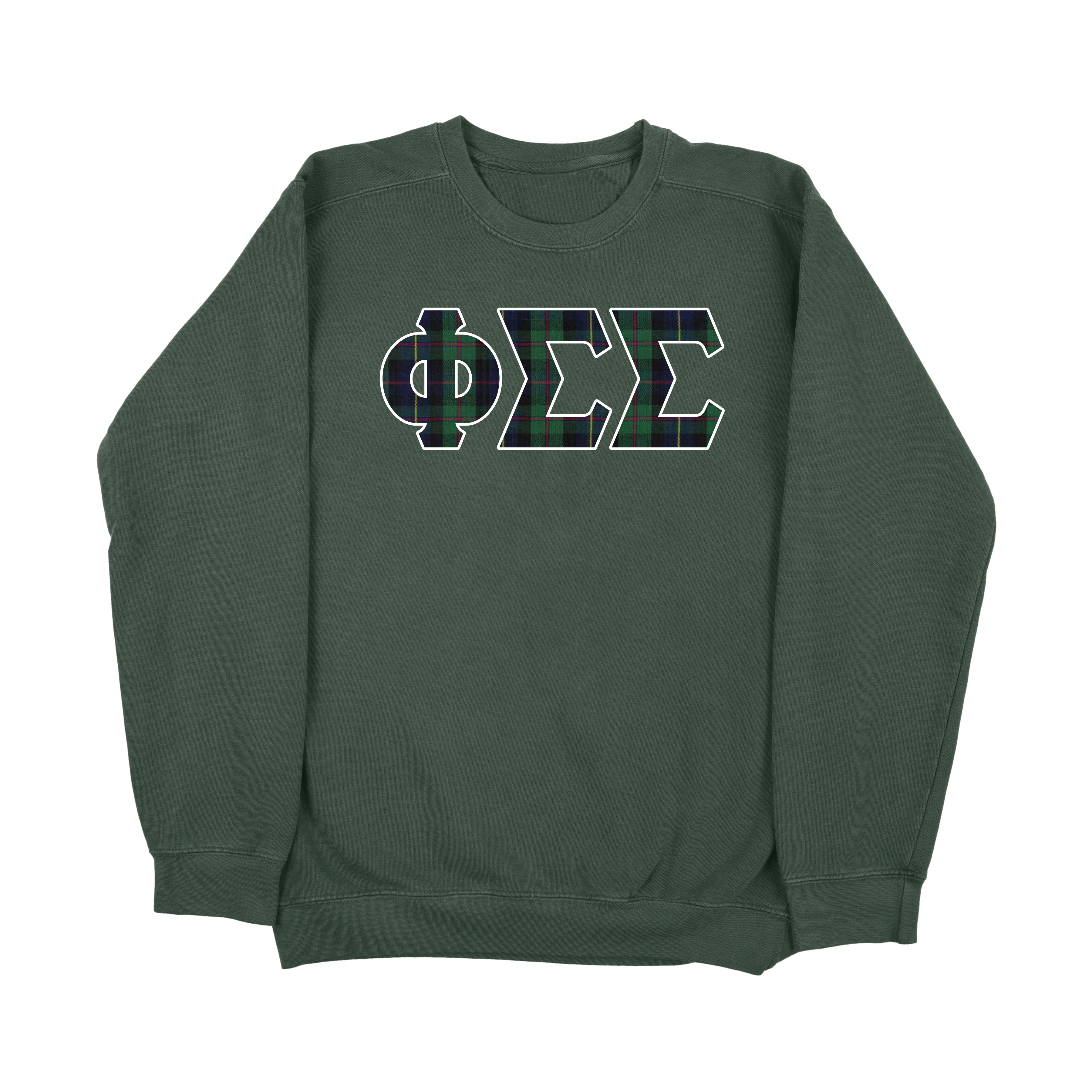 Dad's Plaid Embroidered Letter Sweatshirt