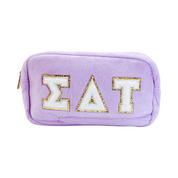 Sigma Delta Tau Chenille Sorority Cosmetic Bag