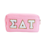 Sigma Delta Tau Chenille Sorority Cosmetic Bag