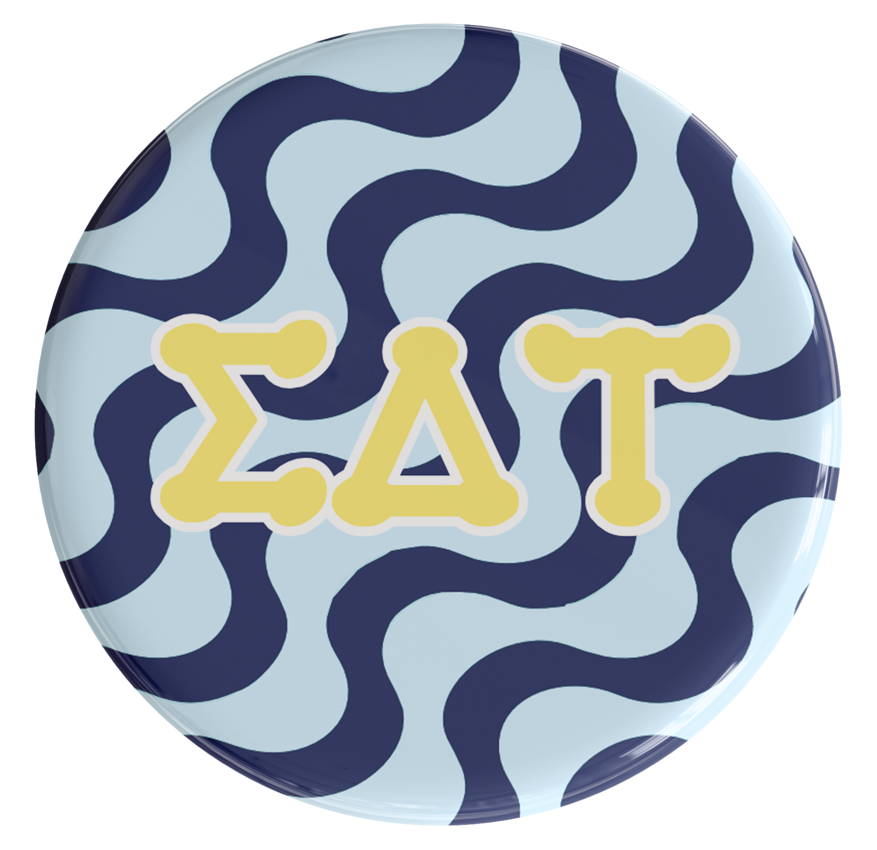 Sigma Delta Tau Groovy Sorority Button