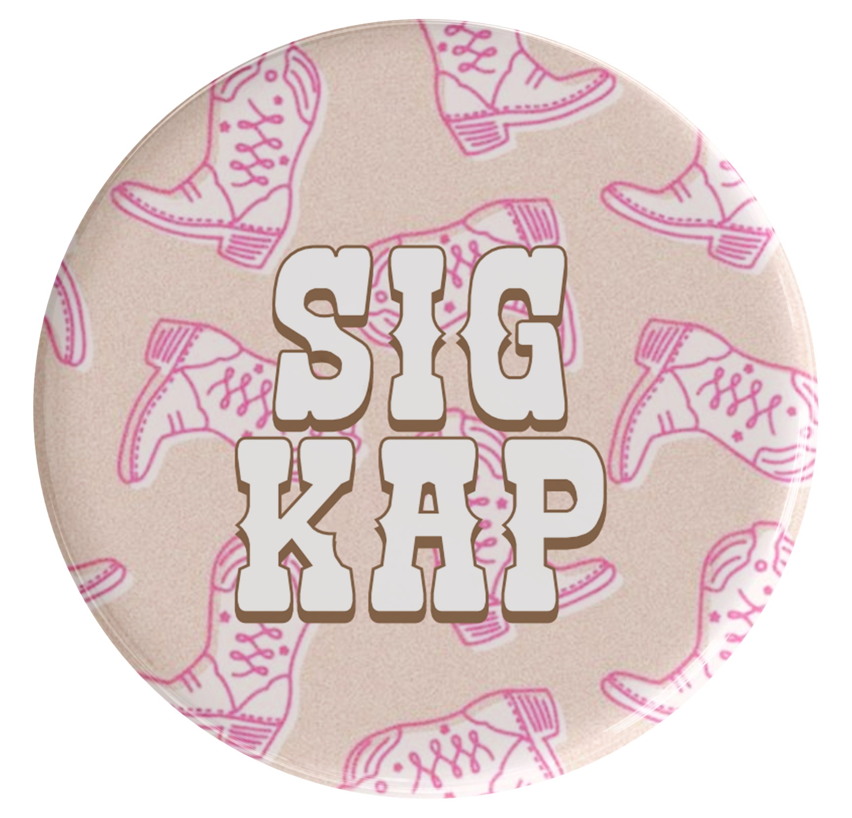 Sigma Kappa Boot Scootin' Sorority Button