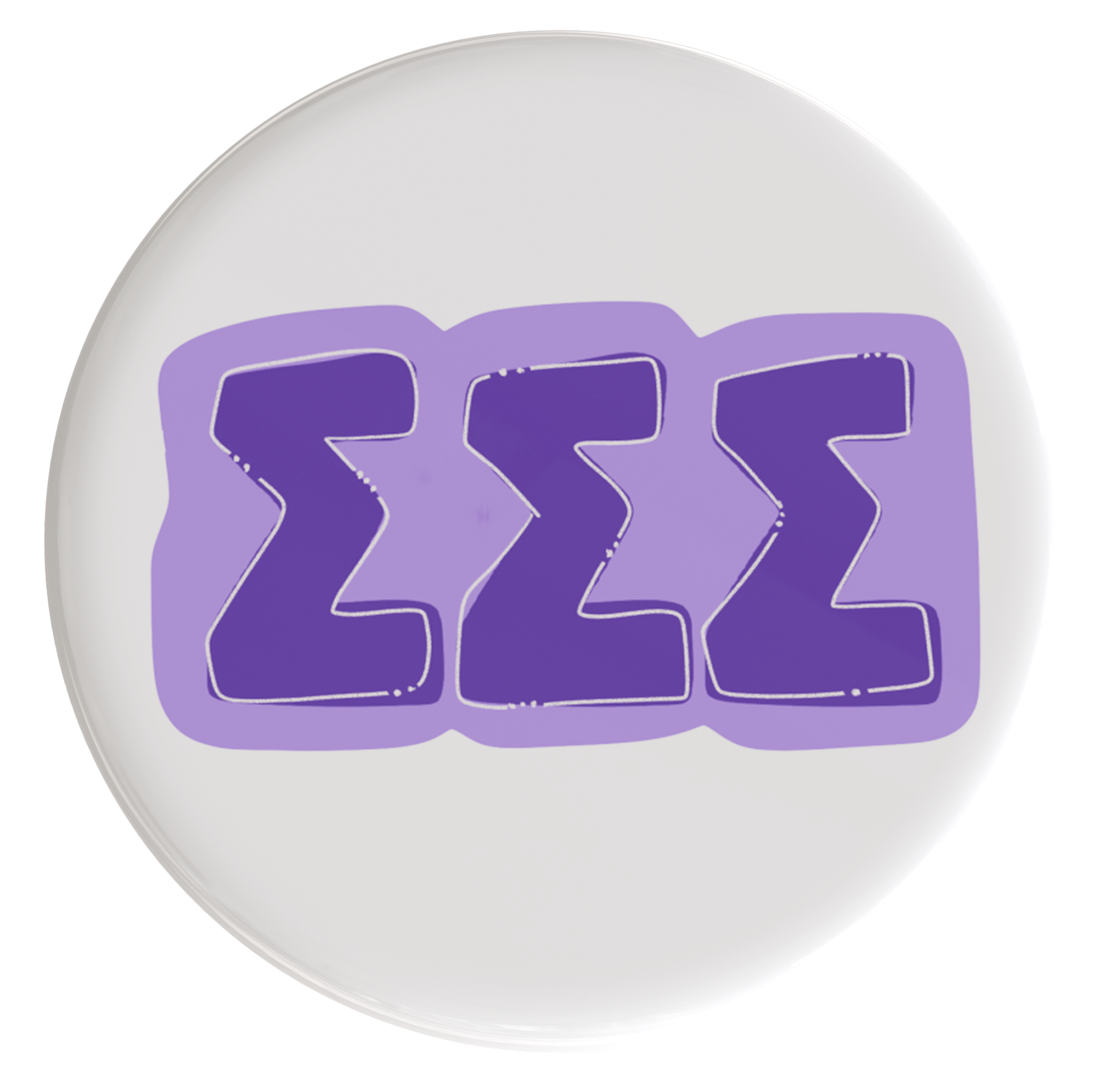 Sigma Sigma Sigma Bubbly Sorority Button