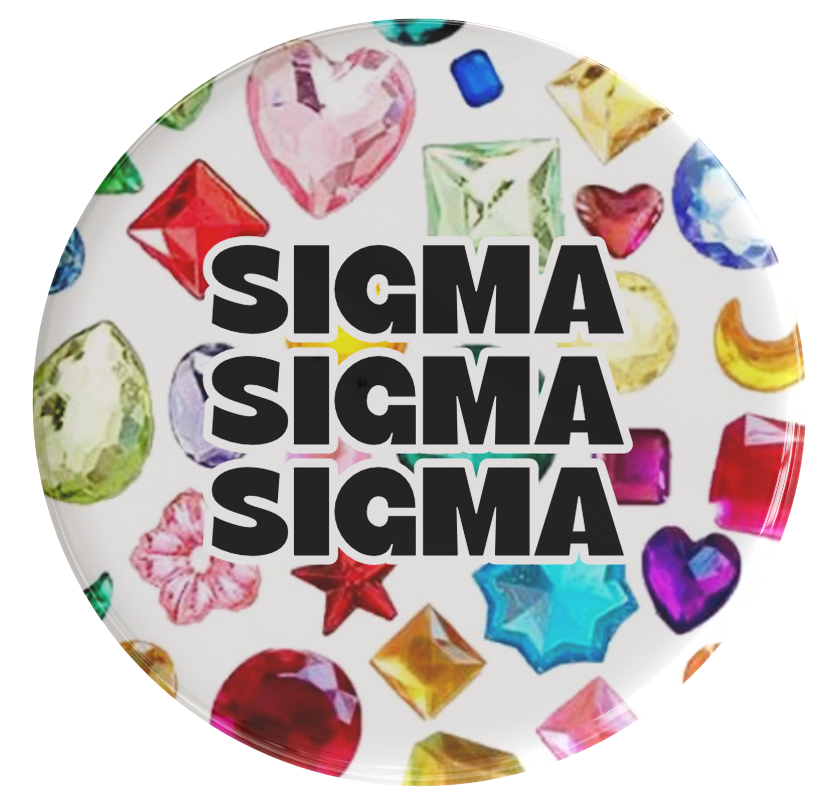 Sigma Sigma Sigma Bejeweled Sorority Button