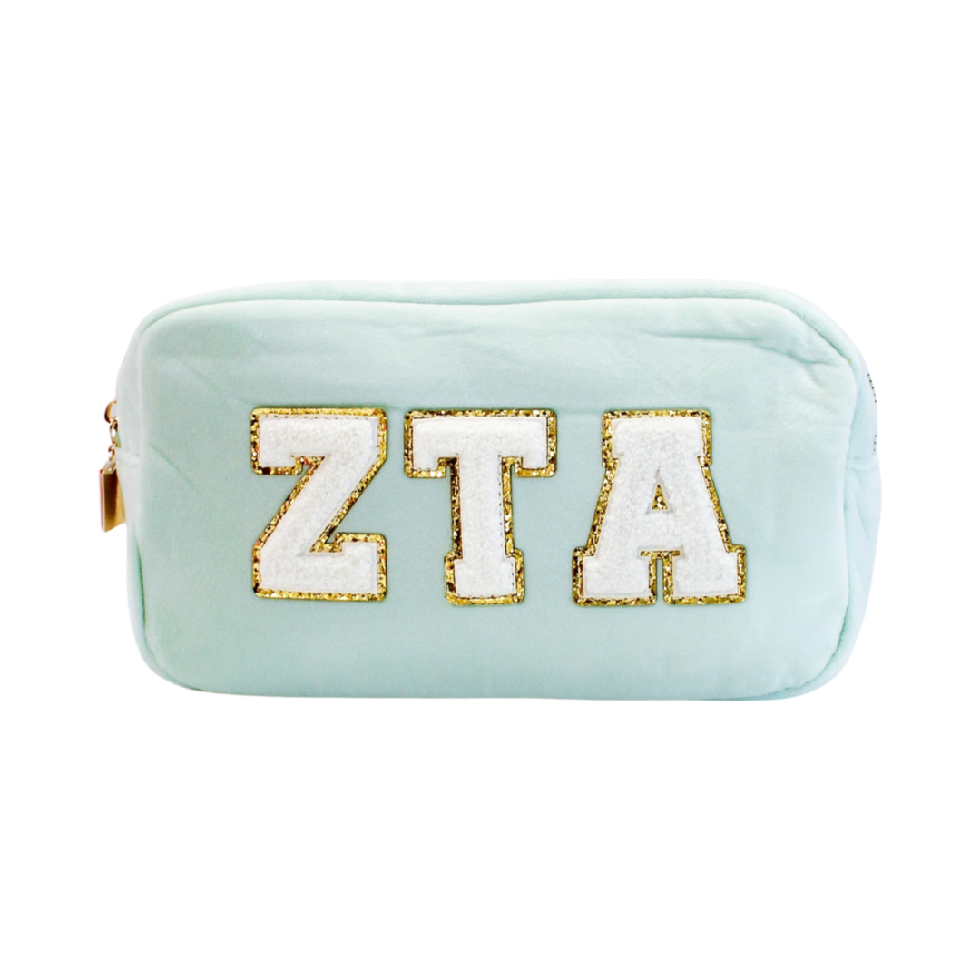 Zeta Tau Alpha Chenille Sorority Cosmetic Bag