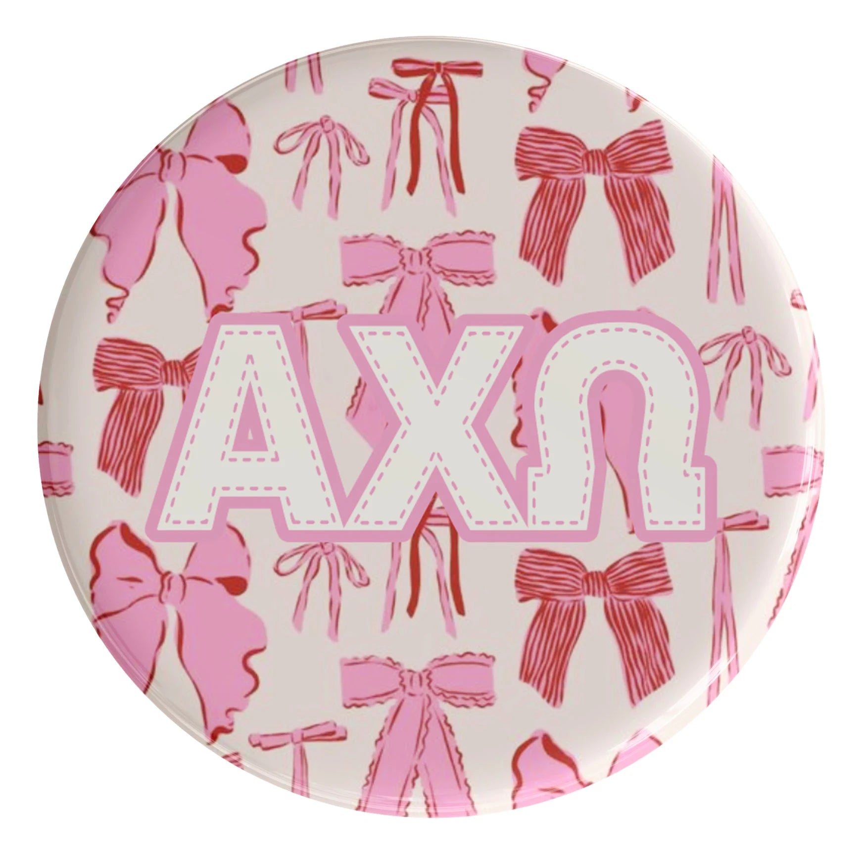 Alpha Chi Omega Coquette Sorority Button