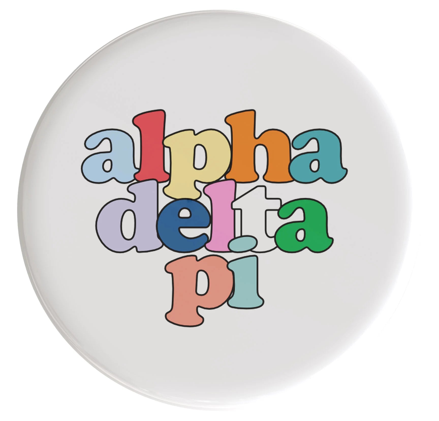 Alpha Delta Pi Live In Color Sorority Button