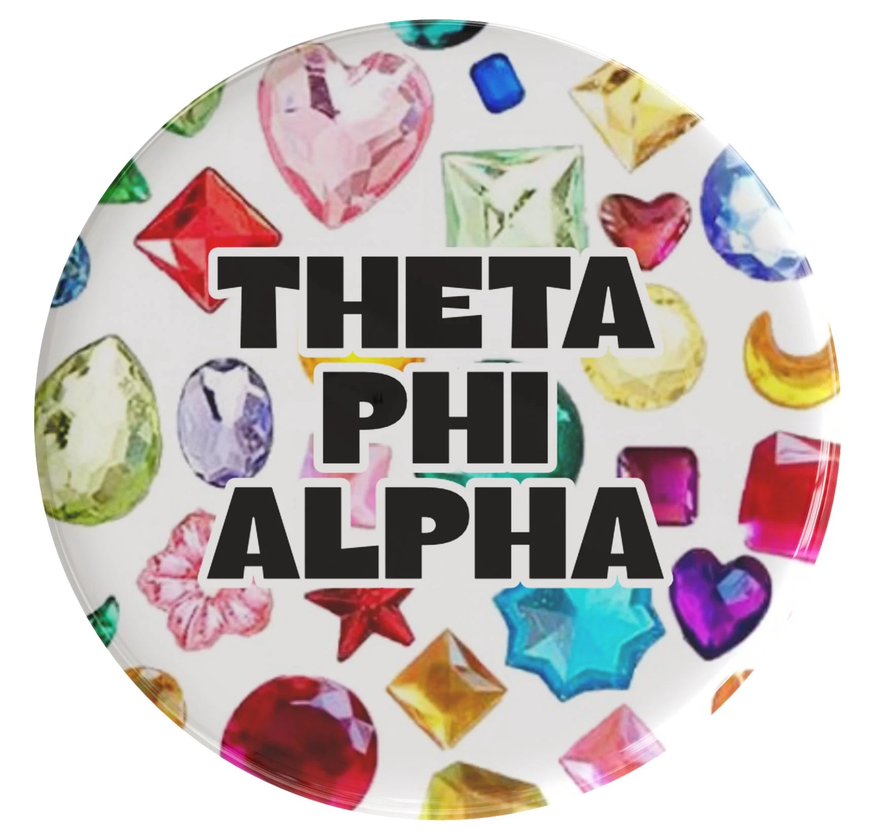 Theta Phi Alpha Bejeweled Sorority Button