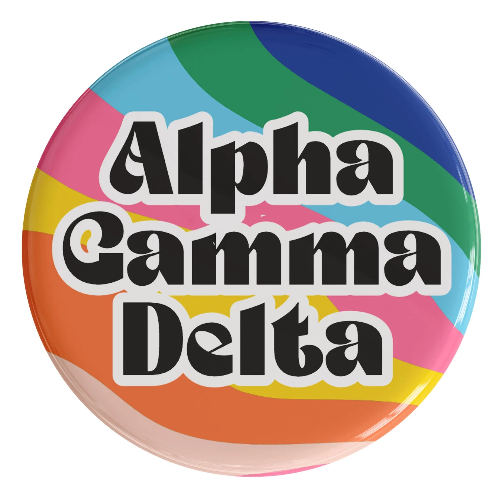 Alpha Gamma Delta In The Groove Sorority Button