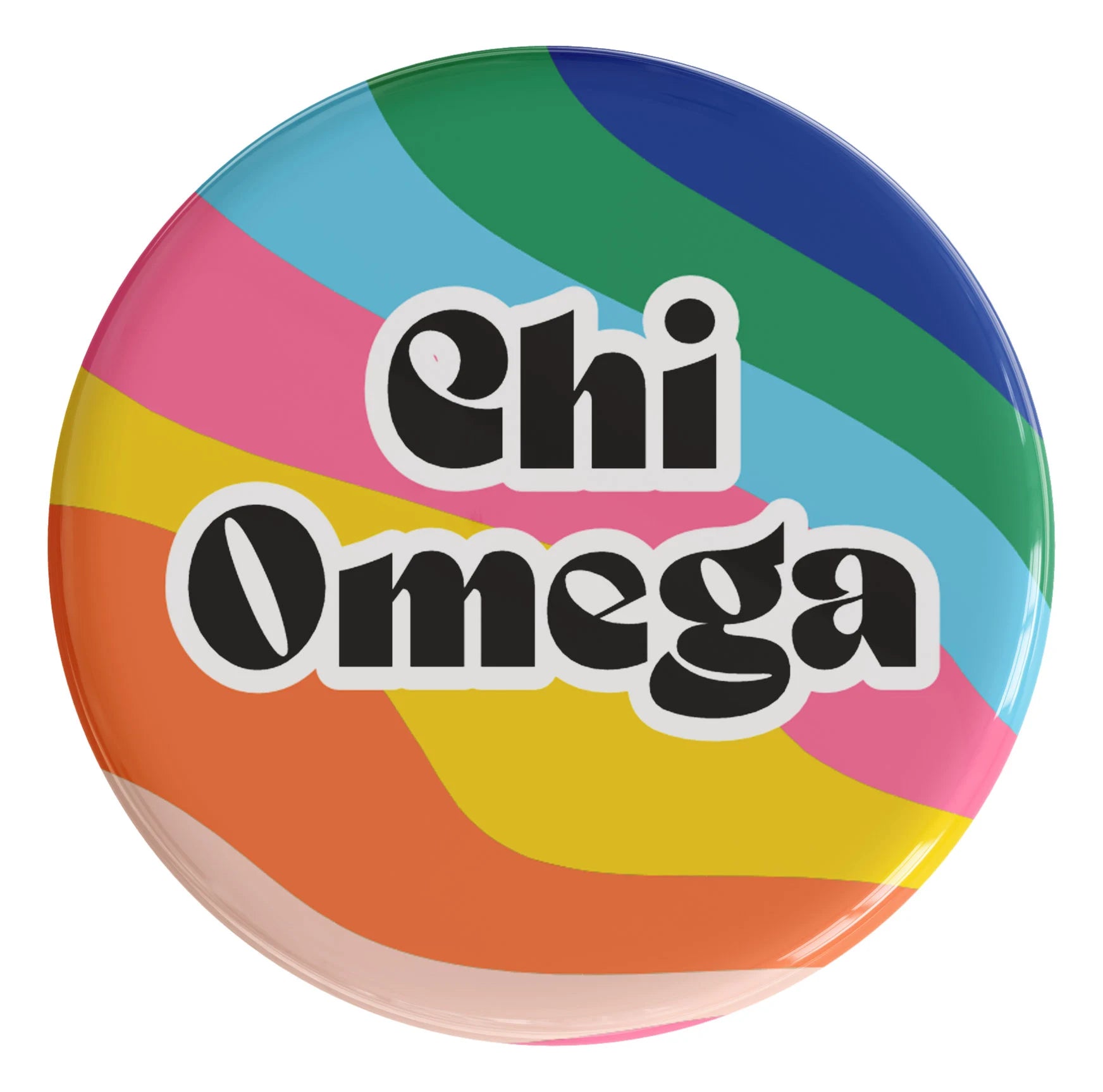 Chi Omega In The Groove Sorority Button