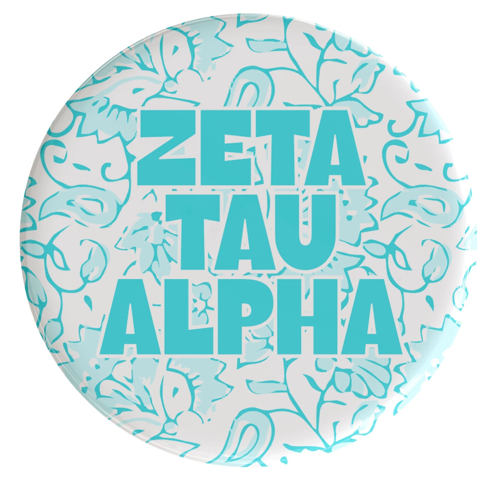 Zeta Tau Alpha Through The Vines Sorority Button